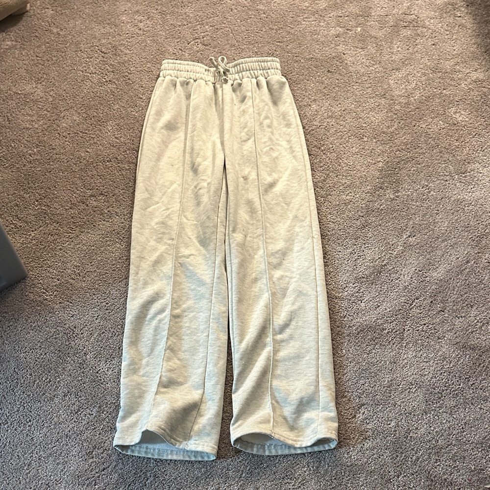 SHEIN Light Gray Kids Joggers